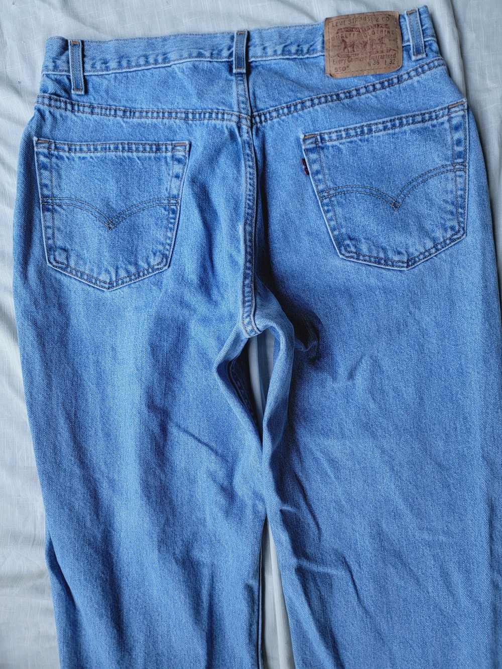 Levi's Vtg Y2k 2002 550 Relaxed Fit Men's Jeans Light Blue 3z 36 W 32L